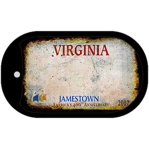 Virginia Rusty Blank Wholesale Dog Tag Necklace