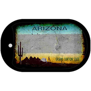 Arizona Grey Rusty Blank Wholesale Dog Tag Necklace