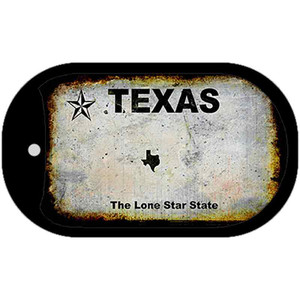 Texas Rusty Blank Plate Wholesale Dog Tag Necklace