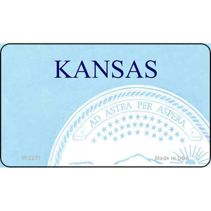 Kansas Blank Background Wholesale Aluminum Magnet M-2231