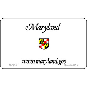 Maryland Blank Background Wholesale Aluminum Magnet M-2235
