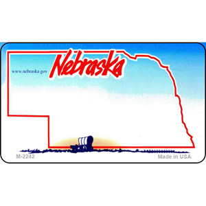 Nebraska Blank Background Wholesale Aluminum Magnet M-2242