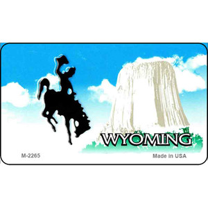 Wyoming Blank Background Wholesale Aluminum Magnet M-2265