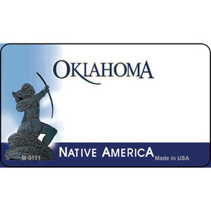 Oklahoma Blank Background Wholesale Aluminum Magnet M-5131