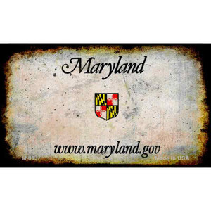 Maryland Rusty Blank Background Wholesale Aluminum Magnet M-8137