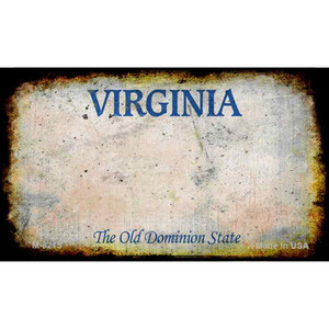 Virginia Rusty Blank Background Wholesale Aluminum Magnet M-8215