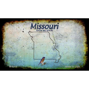 Missouri Rusty Blank Background Wholesale Aluminum Magnet M-8216