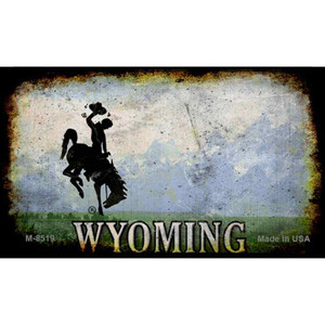 Wyoming Rusty Blank Background Wholesale Aluminum Magnet M-8519