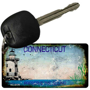 Connecticut Rusty Blank Wholesale Aluminum Key Chain KC-8170