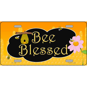 Bee Blessed Honey Hive Wholesale Novelty License Plate