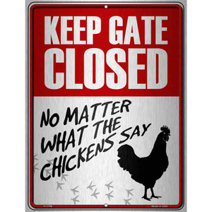 Keep Gate Closed Wholesale Metal Novelty Parking Sign