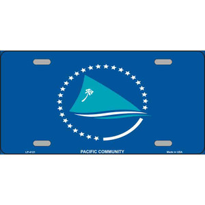 Pacific Community Flag Wholesale Metal Novelty License Plate