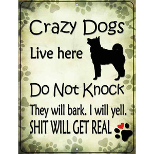 Crazy Dog Will Bark Wholesale Novelty Parking Sign