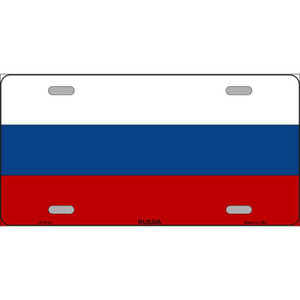 Russia Flag Wholesale Metal Novelty License Plate