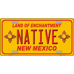 Native New Mexico Yellow Wholesale State License Plate