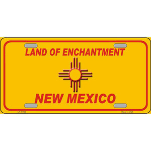 New Mexico Blank Yellow Wholesale State License Plate