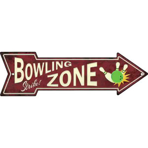Bowling Strike Zone Wholesale Novelty Metal Arrow Sign