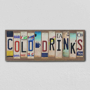 Cold Drinks Wholesale Novelty License Plate Strips Wood Sign