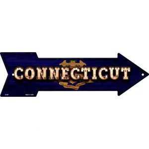 Connecticut Bulb Lettering With State Flag Wholesale Novelty Arrow Sign