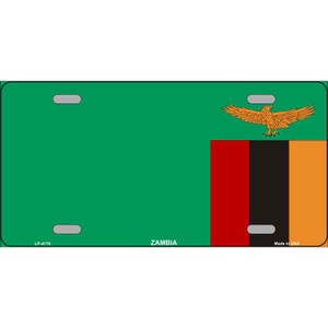 Zambia Flag Wholesale Metal Novelty License Plate