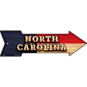 North Carolina Bulb Lettering With State Flag Wholesale Novelty Arrow Sign