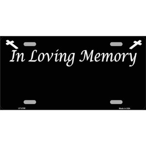 In Loving Memory Black Wholesale Metal Novelty License Plate