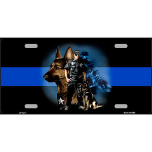 Thin Blue Line Police K-9 Wholesale Metal Novelty License Plate