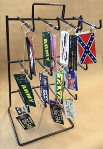 Counter Top Wire Key Chain 12 Peg Display Rack