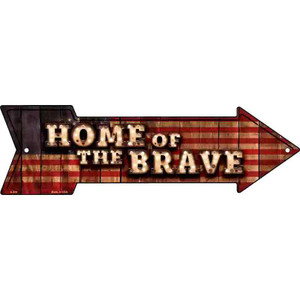 Home of the Brave Bulb Letters American Flag Wholesale Novelty Arrow Sign