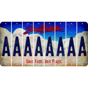 South Dakota Cut License Plate Strips (Set of 8)