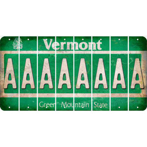 Vermont Cut License Plate Strips (Set of 8)