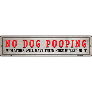 No Dog Pooping Wholesale Novelty Metal Street Sign