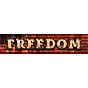 Freedom Bulb Lettering American Flag Wholesale Novelty Metal Street Sign