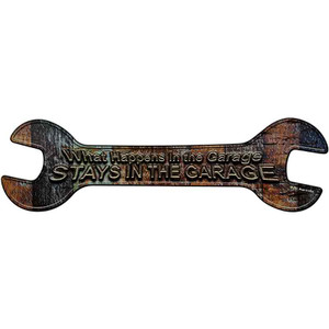 What Happens In The Garage Wholesale Novelty Metal Wrench Sign