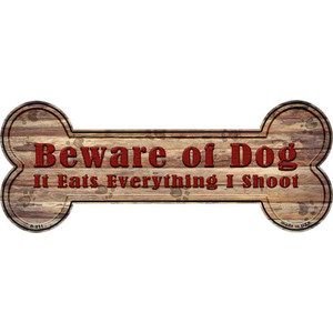 Beware of Dog Eats Everything Wholesale Novelty Bone Magnet B-011