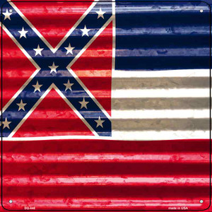 Mississippi Flag Corrugated Effect Wholesale Novelty Square Sign