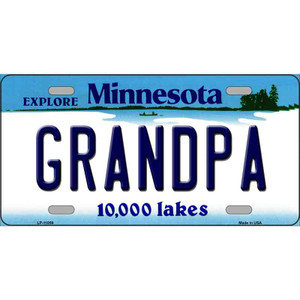 Grandpa Minnesota State Novelty Wholesale License Plate