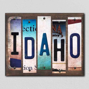 Idaho Wholesale Novelty License Plate Strips Wood Sign