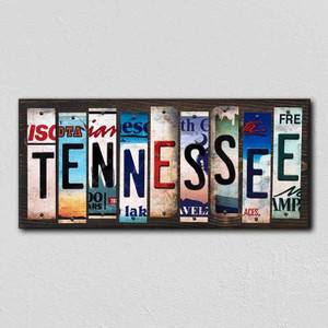 Tennessee Wholesale Novelty License Plate Strips Wood Sign