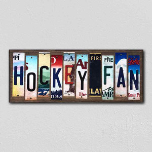 Hockey Fan Wholesale Novelty License Plate Strips Wood Sign