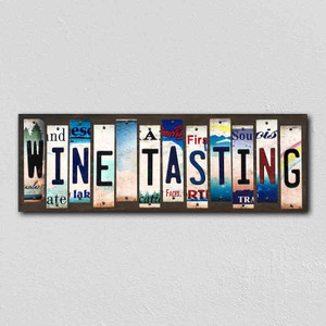 Wine Tasting Wholesale Novelty License Plate Strips Wood Sign