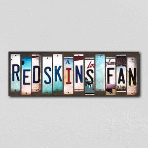 Redskins Fan Wholesale Novelty License Plate Strips Wood Sign