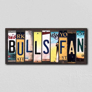 Bulls Fan Wholesale Novelty License Plate Strips Wood Sign