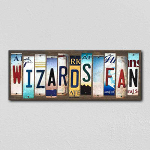 Wizards Fan Wholesale Novelty License Plate Strips Wood Sign
