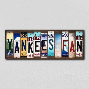 Yankees Fan Wholesale Novelty License Plate Strips Wood Sign