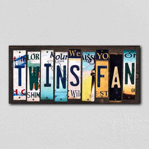 Twins Fan Wholesale Novelty License Plate Strips Wood Sign WS-407
