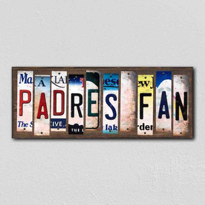 Padres Fan Wholesale Novelty License Plate Strips Wood Sign WS-410