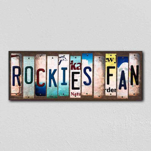 Rockies Fan Wholesale Novelty License Plate Strips Wood Sign WS-415