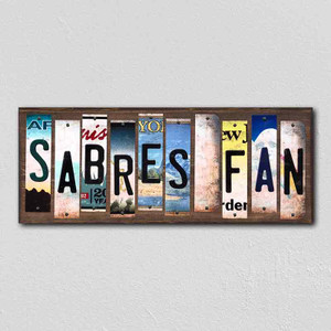 Sabres Fan Wholesale Novelty License Plate Strips Wood Sign WS-440