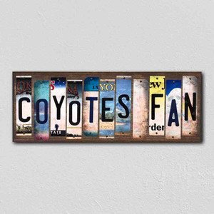 Coyotes Fan Wholesale Novelty License Plate Strips Wood Sign WS-448